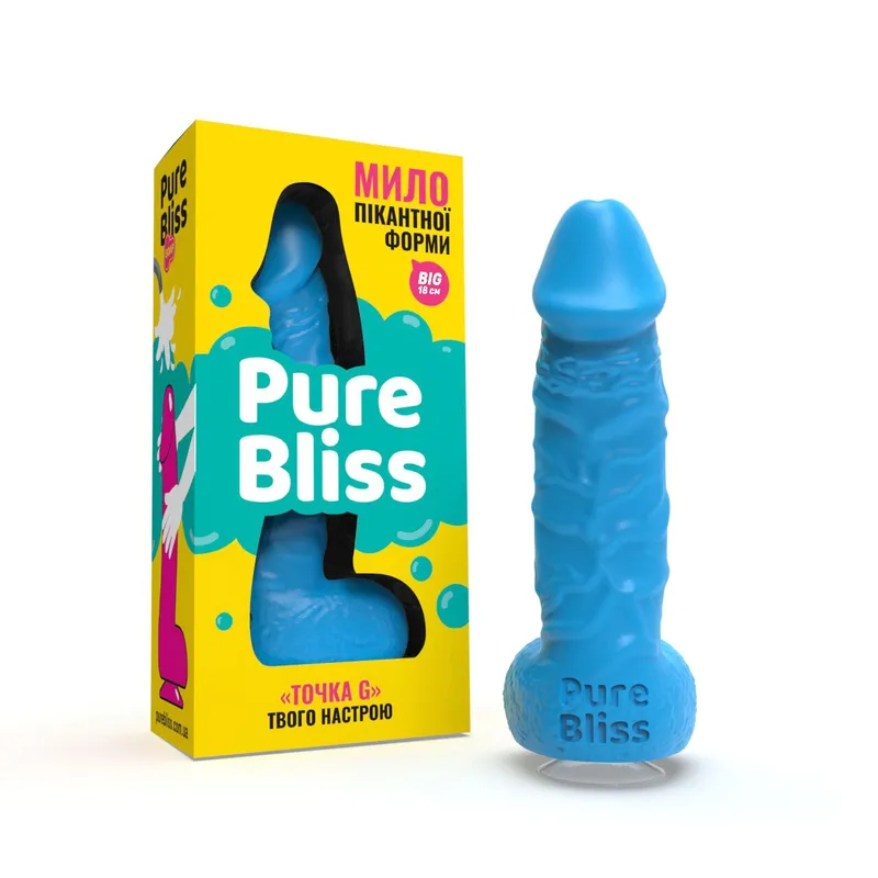 Мило у формі пеніса Pure Bliss BIG, на присосці