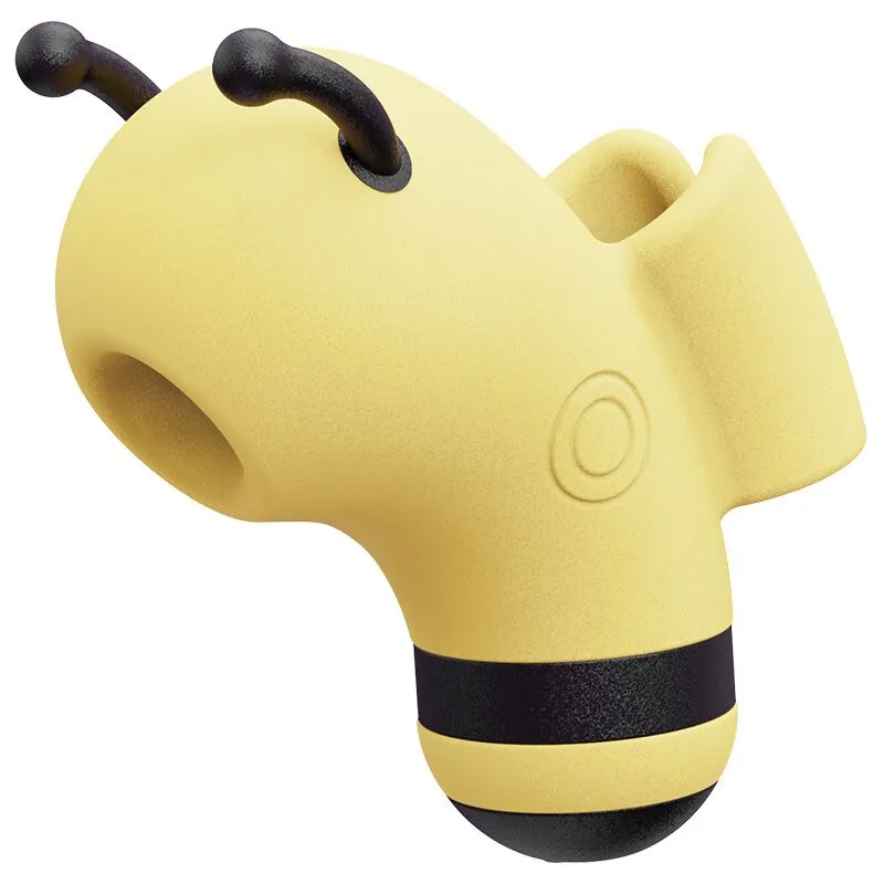 Вакуумний стимулятор з мікрострумом KISSTOY Beebe Yellow, на палець