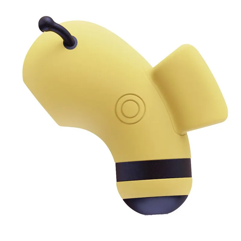 Вакуумний стимулятор з мікрострумом KISSTOY Beebe Yellow, на палець