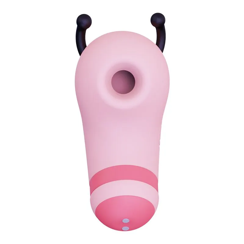 Вакуумний стимулятор з мікрострумом KISSTOY Beebe Pink на палець