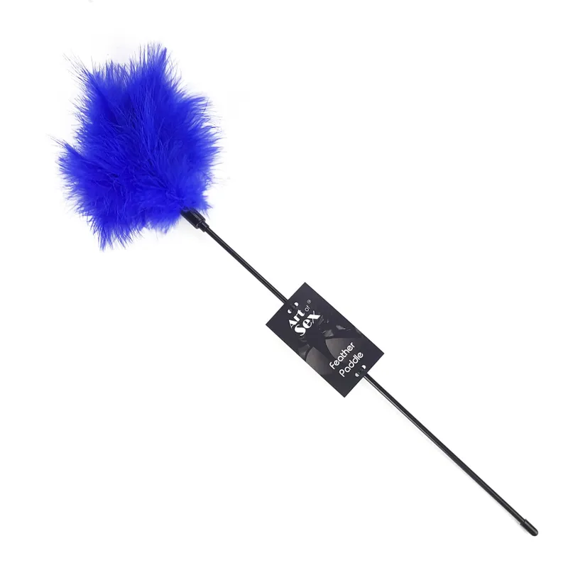 Щекоталка з пером індика Art of Sex – Feather Paddle, синя