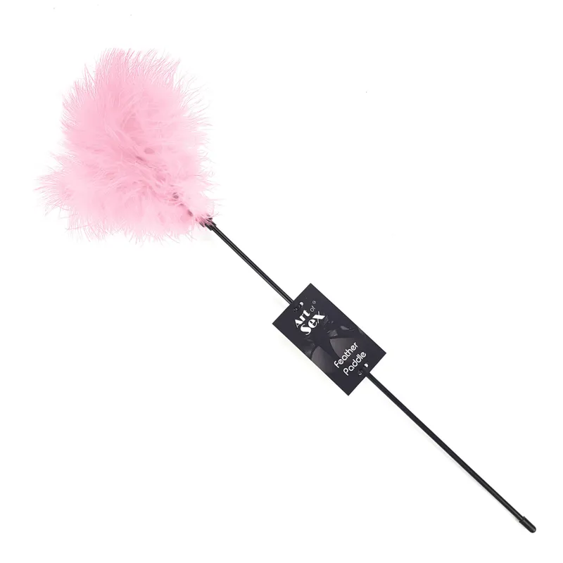 Лоскоталка з пером індика Art of Sex – Feather Paddle, рожева