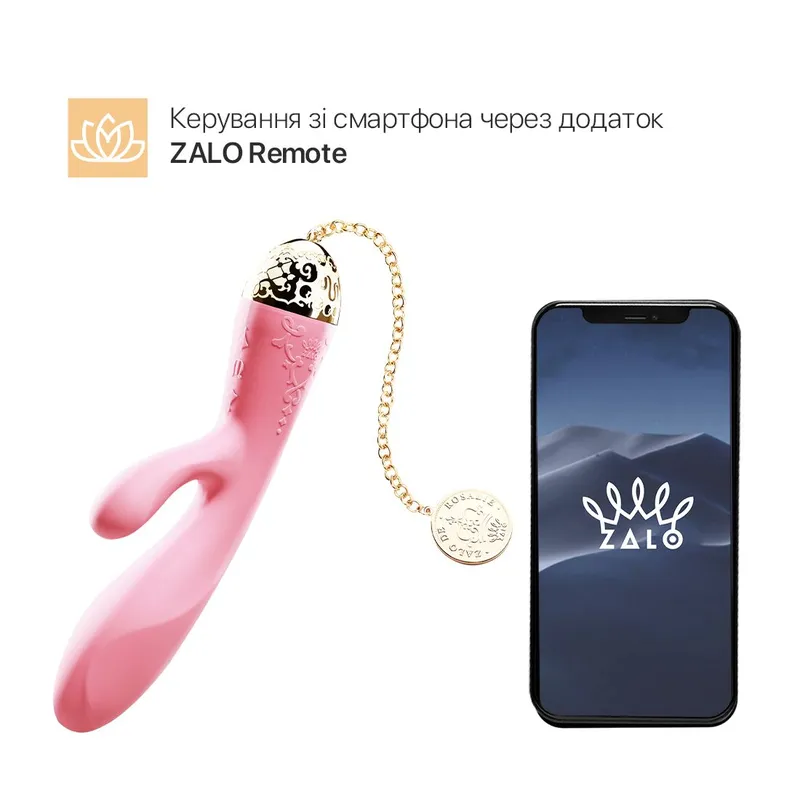 Смартвібратор-кролик Zalo Rosalie Rouge Pink