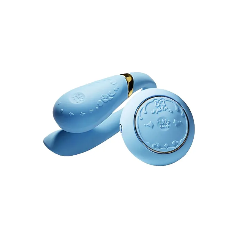 Смартвібратор для пар Zalo Fanfan set Royal Blue з пультом ДУ
