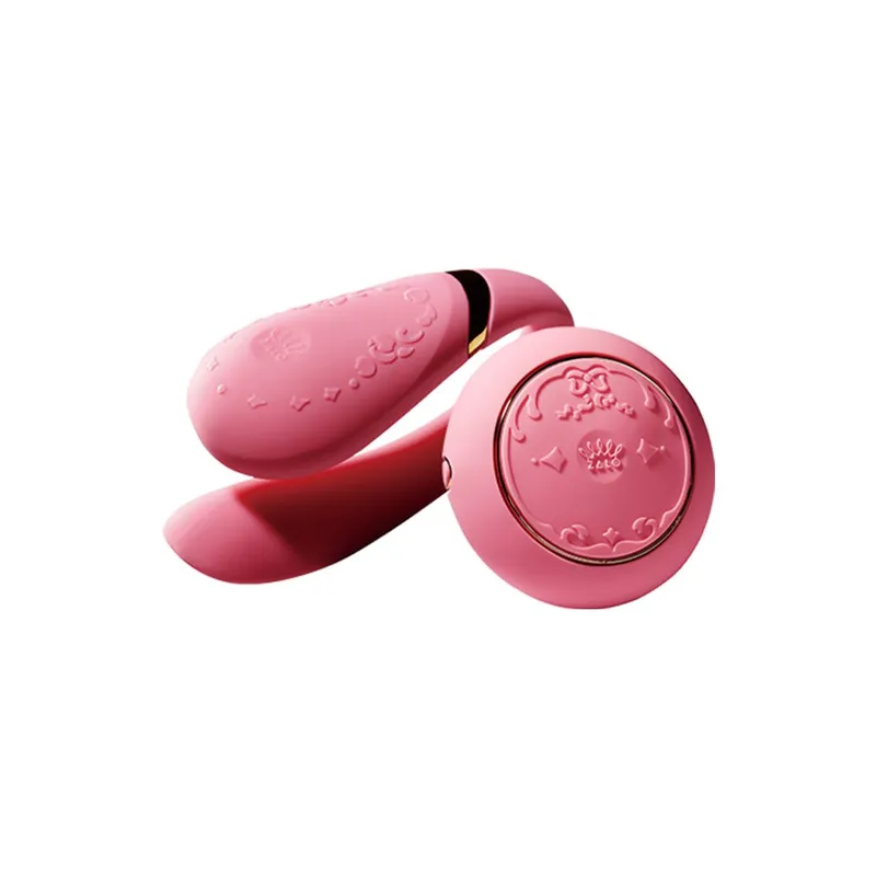Смартвібратор для пар Zalo Fanfan set Rouge Pink, з пультом ДУ