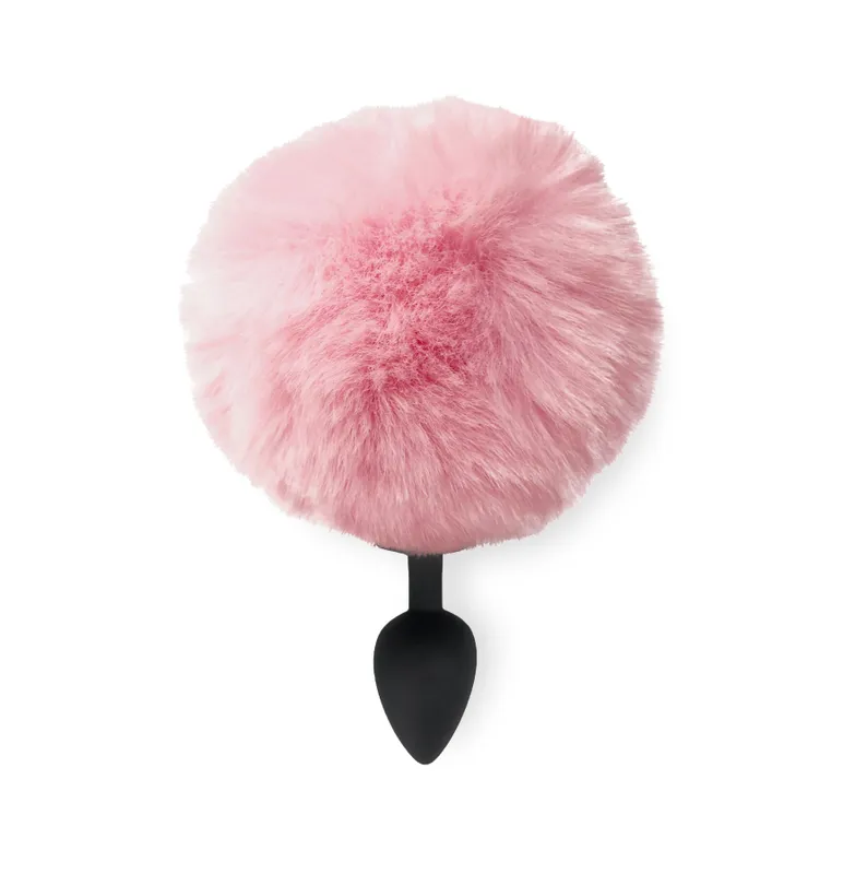 Анальна пробка М Art of Sex Silicone Butt Plug Rabbit Tail Pink, діаметр 3,5 см