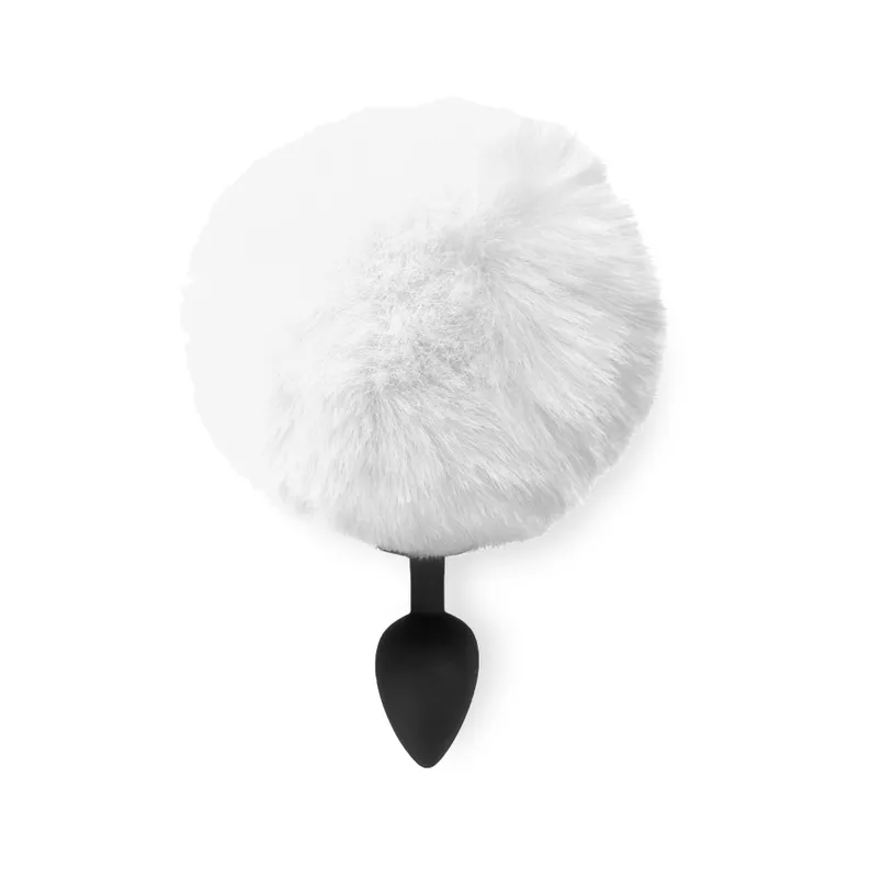 Анальна пробка Art of Sex Silicone Butt Plug Rabbit Tail White, діаметр 3,5 см