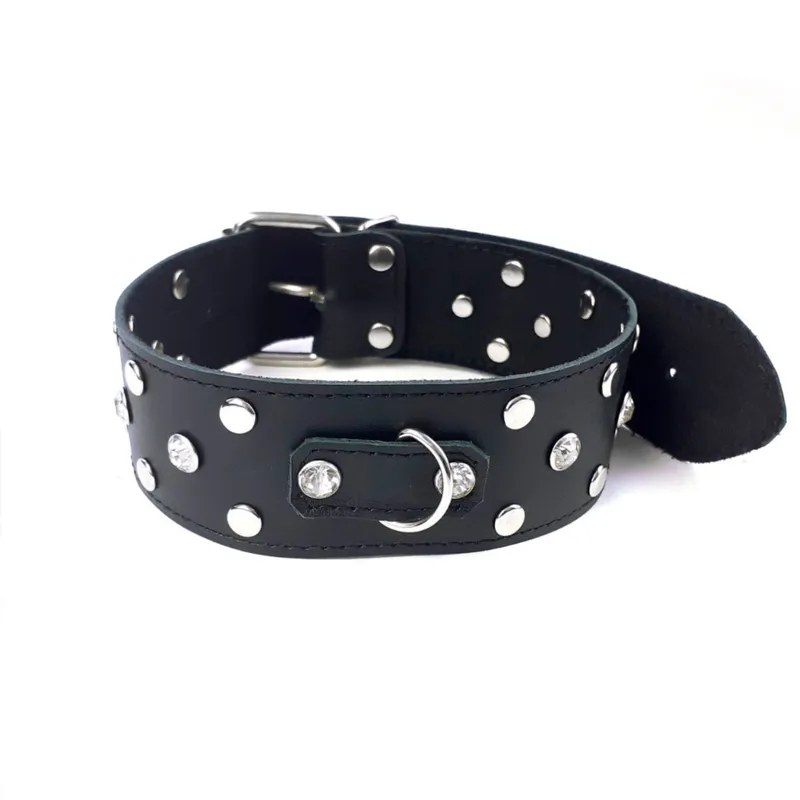 Нашийник Art of Sex Jenna Collar з натуральної шкіри, чорний