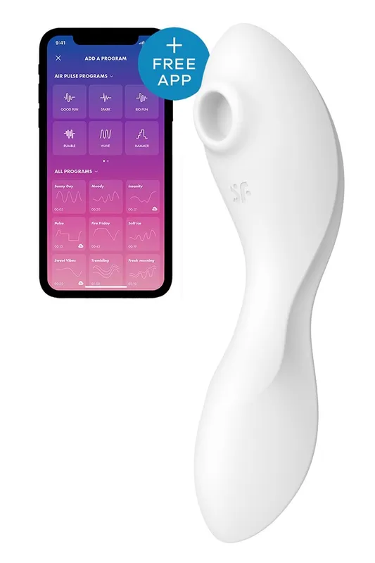 Вакуумний смарт-стимулятор Satisfyer Curvy Trinity 5 (White) з керуванням зі смартфона