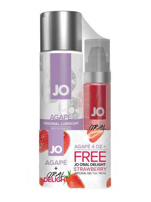 Набір JO GWP — Agape 120 ml & Oral Delight Strawberry 30 ml