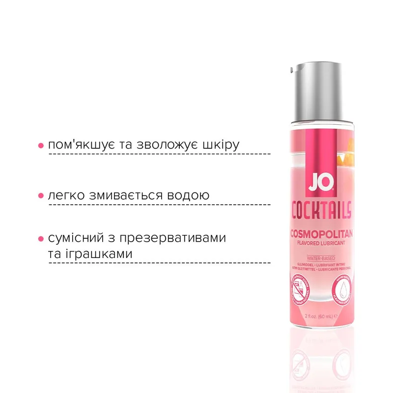 Лубрикант на водній основі JO Cocktails — Cosmopolitan, 60 мл