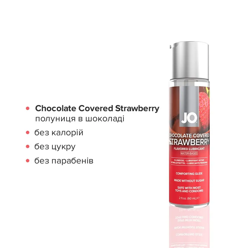 Набір оральних лубрикантів JO Sweet&Bubbly — Champagne & Chocolate Covered Strawberry (2×60 мл)