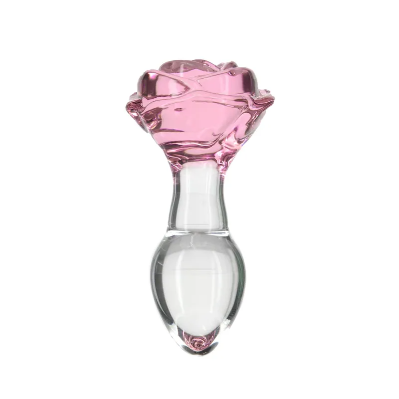 Скляна анальна пробка Pillow Talk Rosy Luxurious Glass Anal Plug, ⌀3,3 см