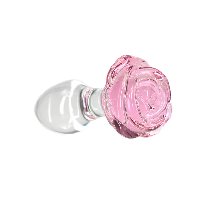 Скляна анальна пробка Pillow Talk Rosy Luxurious Glass Anal Plug, ⌀3,3 см