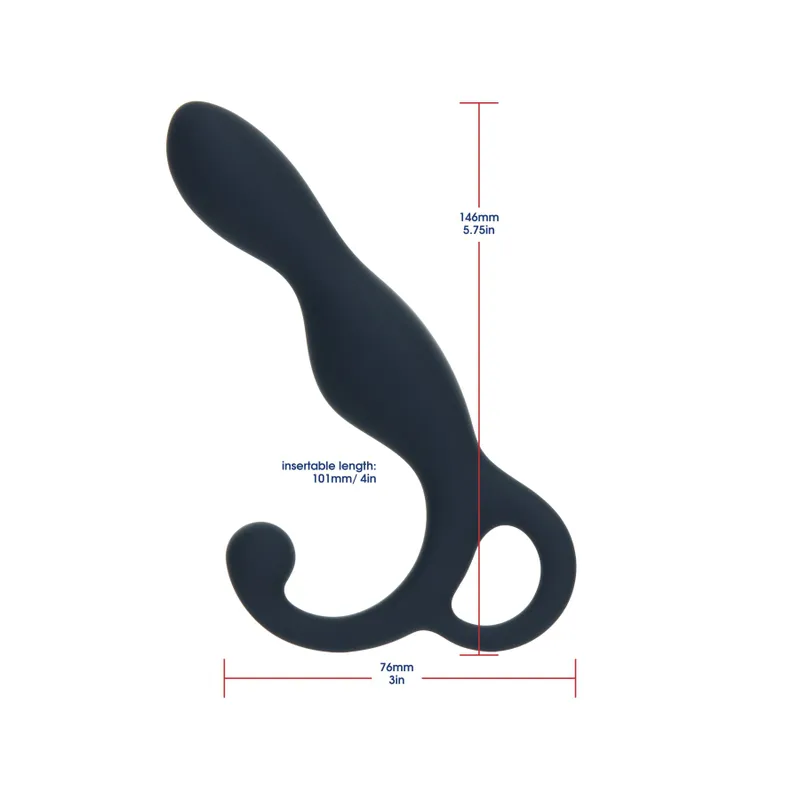 Масажер простати Lux Active LX1 Anal Trainer 5.75″, синій, з віброкулею