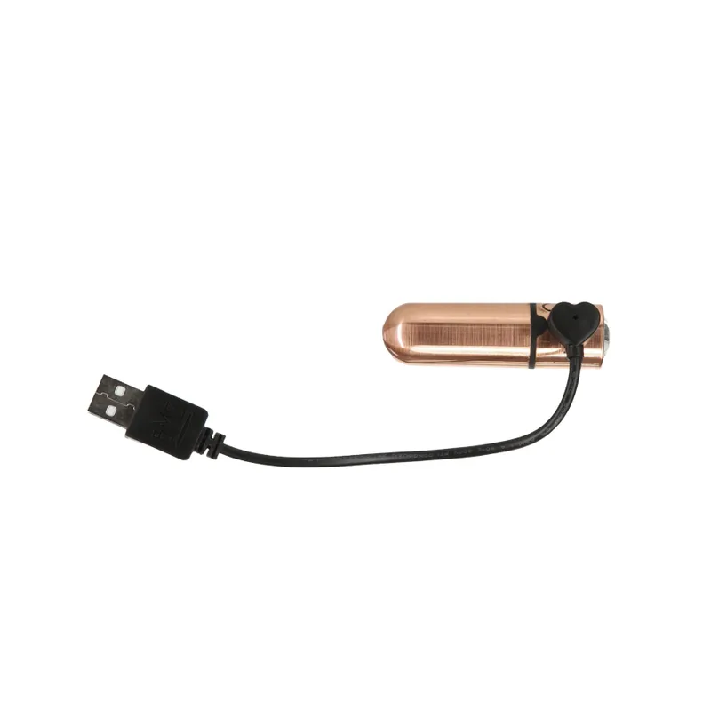 Вібропуля PowerBullet First-Class Bullet 2.5″ Key Chain Pouch, рожеве золото