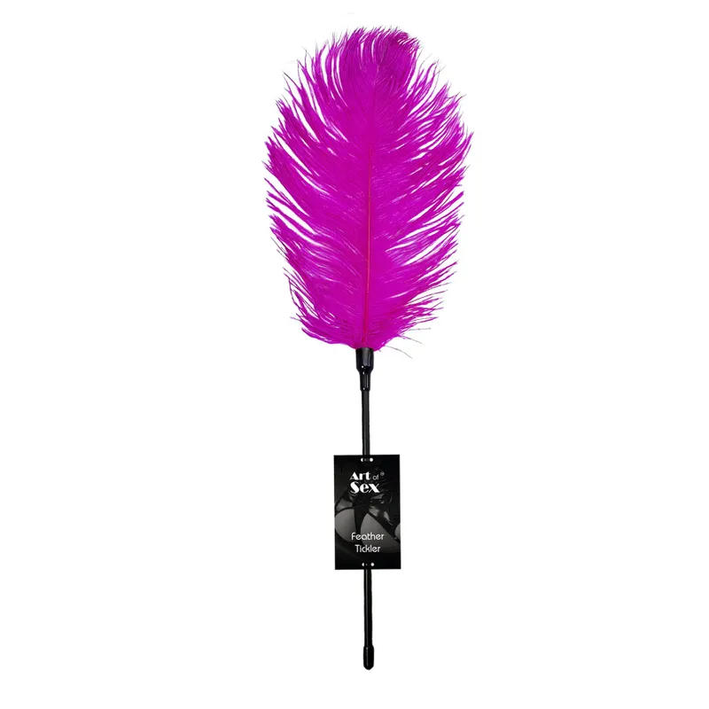 Лоскоталка зі страусиним пером Art of Sex – Feather Tickler, темно-рожева