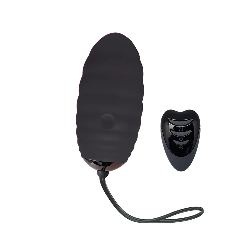 Віброяйце Adrien Lastic Ocean Breeze 2.0 Black з пультом ДК, 10 віброрежимів