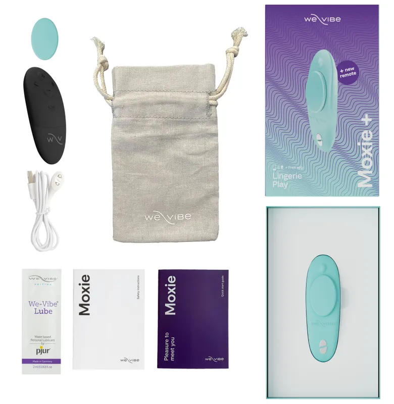 Смарт-вібратор у трусики We-Vibe Moxie+ Aqua з оновленим пультом ДУ