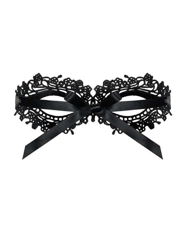 Мереживна маска Obsessive A710 mask, єдиний розмір, чорна
