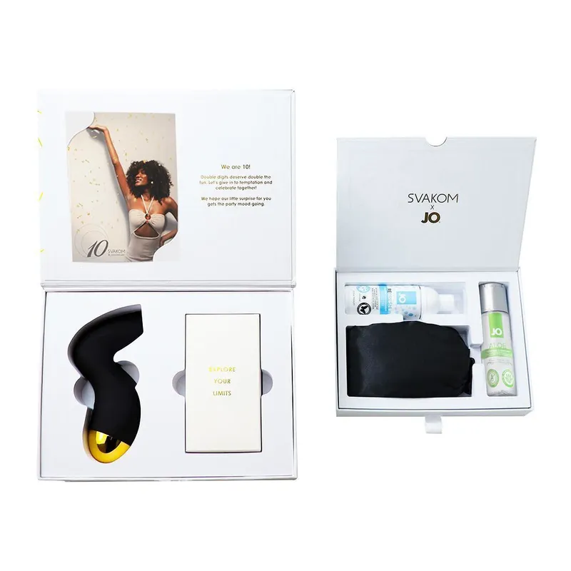 Подарунковий набір Svakom Anniversary Box: стимулятор, маска, стрічки, лубрикант, пінка