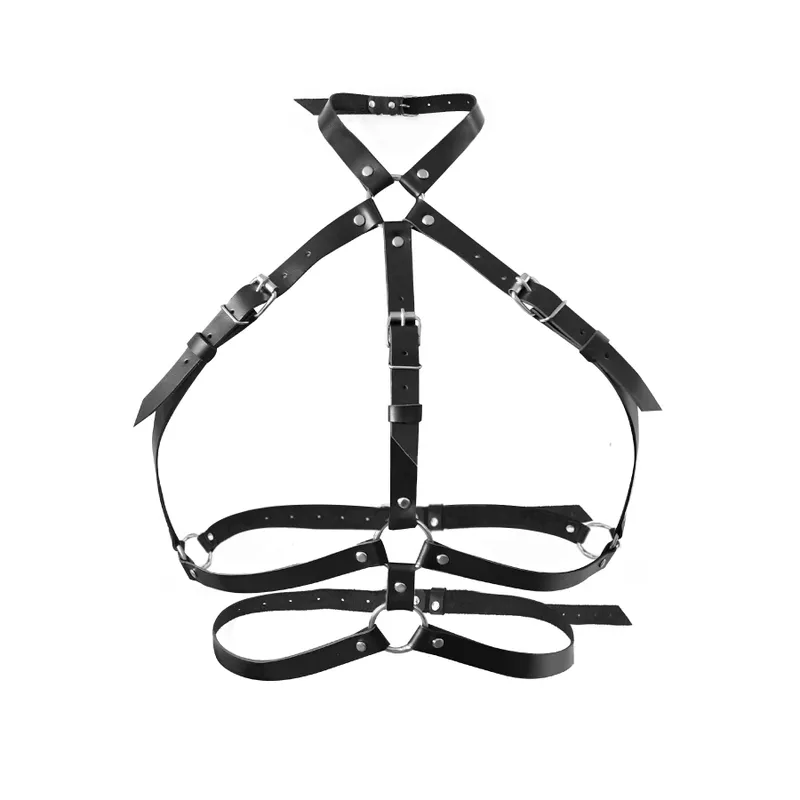 Портупея жіноча Art of Sex - Mirra, натуральна шкіра, розмір XS-2XL, чорна