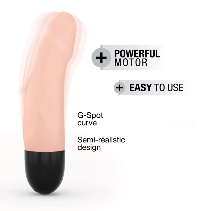 Вібратор Dorcel Real Vibration S Flesh 2.0, діаметр 3,7 см, перезаряджуваний