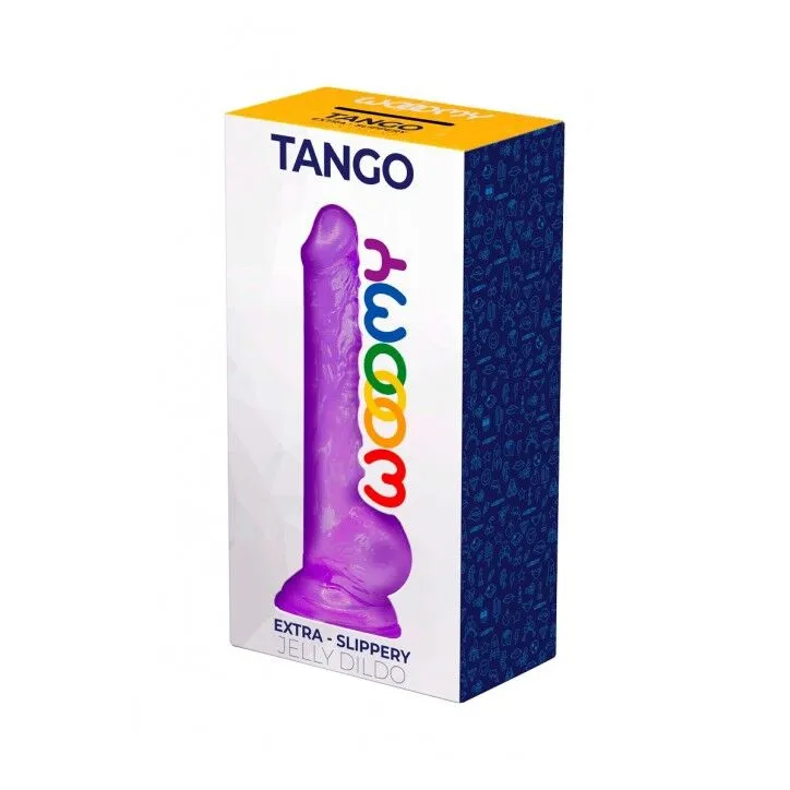 Фалоімітатор Wooomy Tango, з присоскою, лілового кольору, 18 см