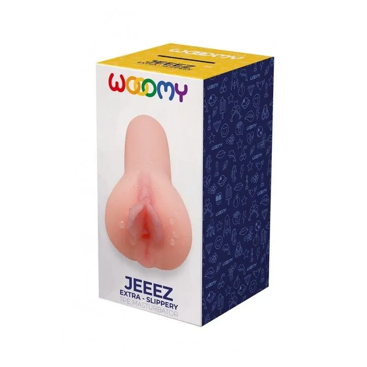Мастурбатор-вагіна Wooomy Jeeez Masturbator Vagina, тілесний, 116×54 мм