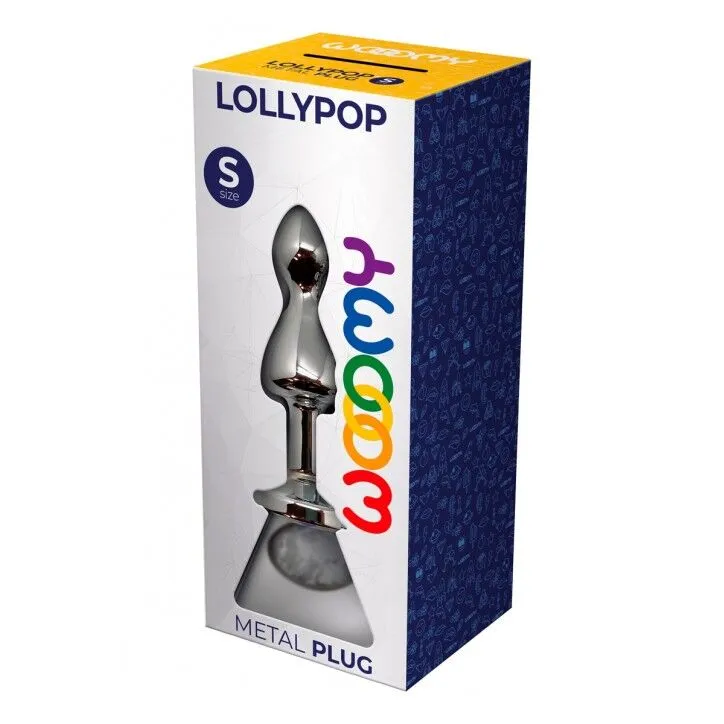 Металева анальна пробка Wooomy Lollypop Double Ball Metal Plug S, діаметр 2,8 см