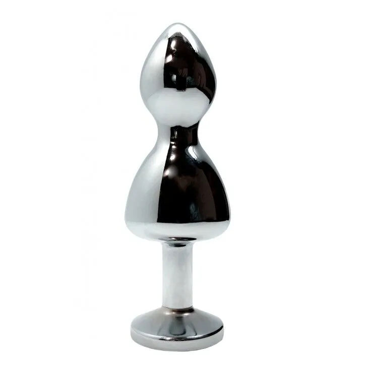 Металева анальна пробка Wooomy Lollypop Double Ball Metal Plug Red L