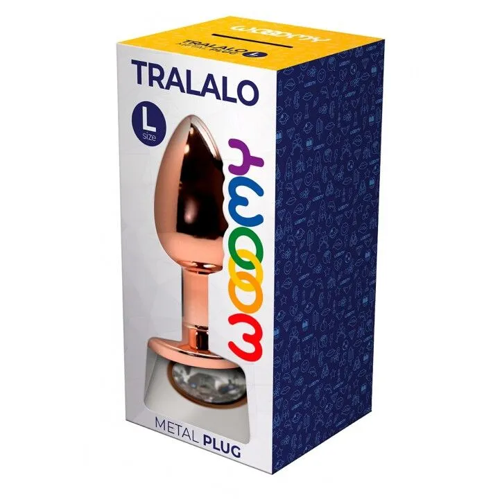 Металева анальна пробка Wooomy Tralalo Rose Gold Metal Plug Size L