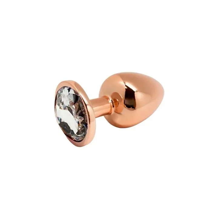 Металева анальна пробка Wooomy Tralalo Rose Gold Metal Plug Size M