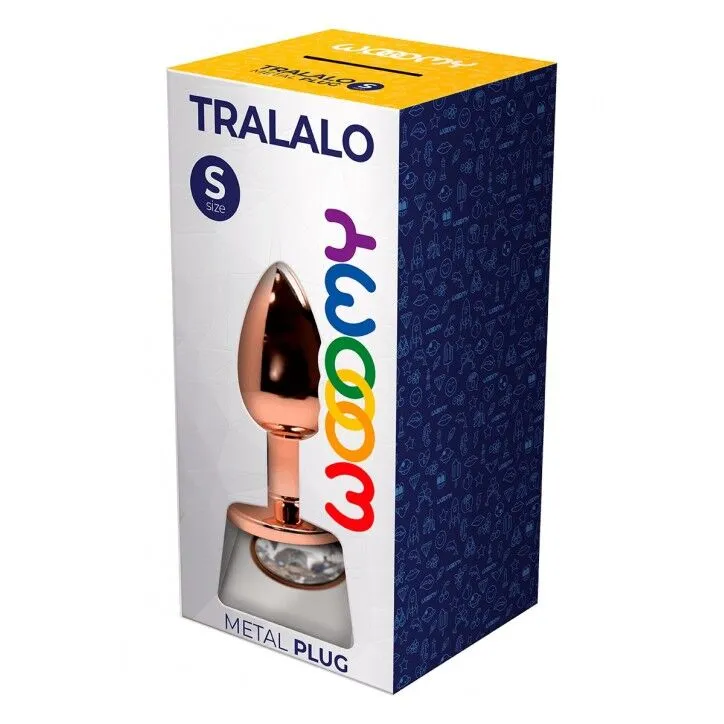 Металева анальна пробка Wooomy Tralalo Rose Gold Metal Plug Size M