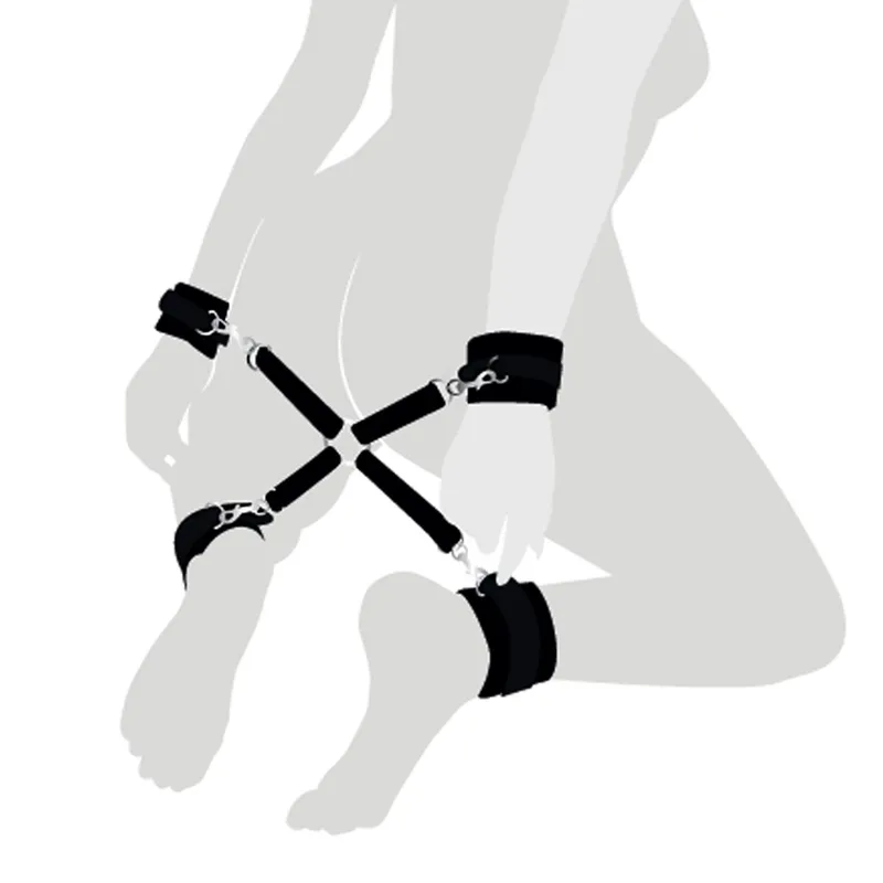 Хрестовина з натуральної шкіри Art of Sex – 4 Way Connector, чорна
