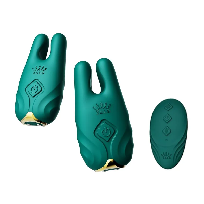 Смарт-вібратор для грудей Zalo Nave Turquoise Green з пультом ДК