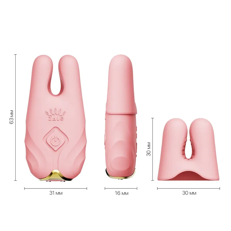 Смарт-вібратор для грудей Zalo Nave Coral Pink з пультом ДК