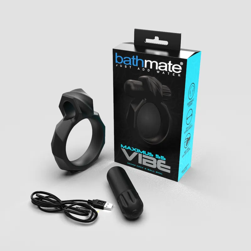 Ерекційне кільце з віброкулею Bathmate Maximus VIBE, 55 мм, перезаряджається