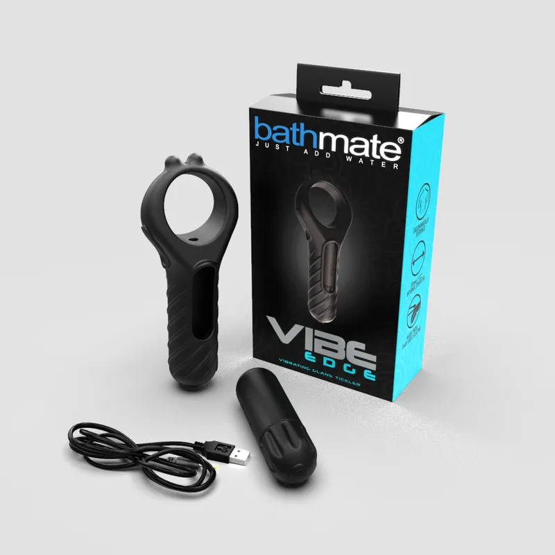 Ерекційне кільце з віброкулею Bathmate Vibe Edge, перезаряджуване, 10 режимів