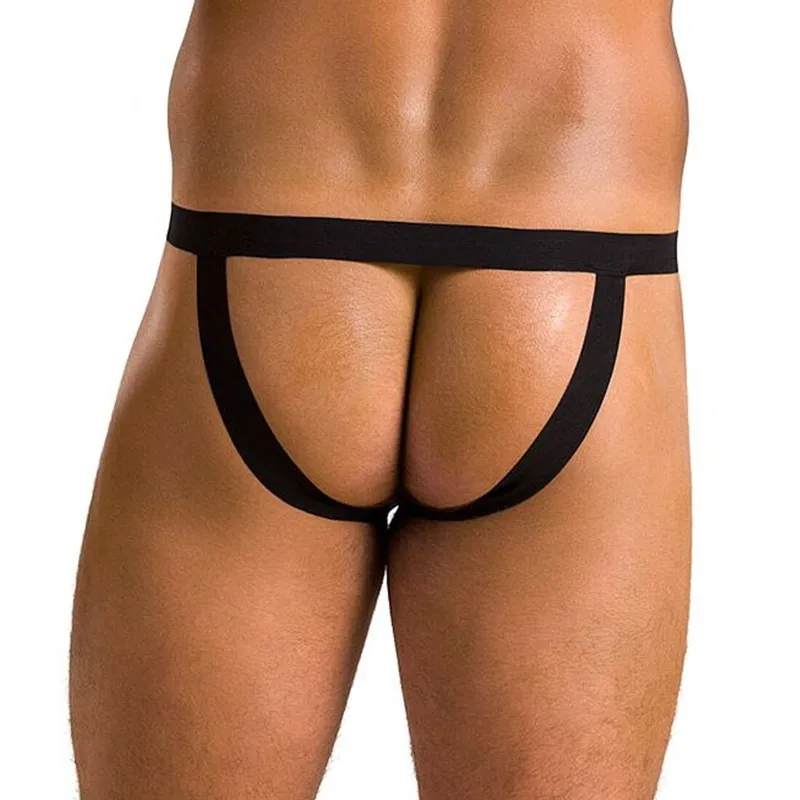 Чоловічі сліпи на шнурівці Passion Slip Ben XXL/XXXL, чорні, екошкіра