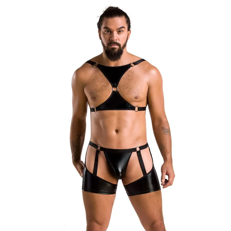 Комплект еротичної чоловічої білизни Passion Set John XXL/XXXL, чорний