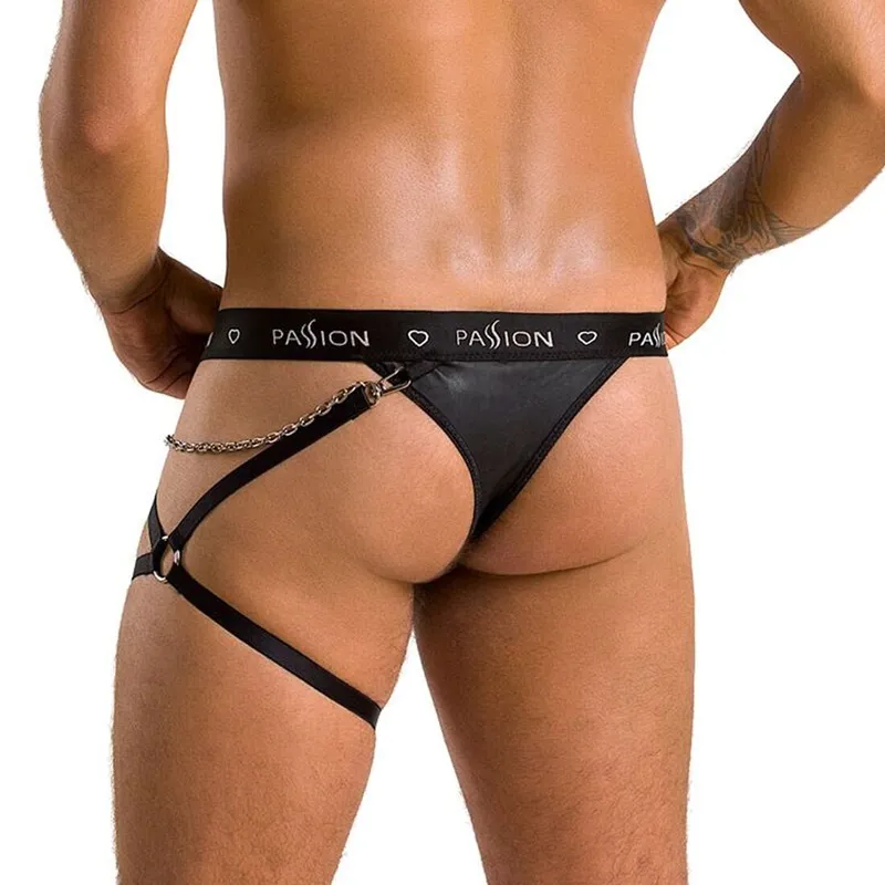 Чоловічі танга з підв'язкою Passion Thong Bill S/M, чорні