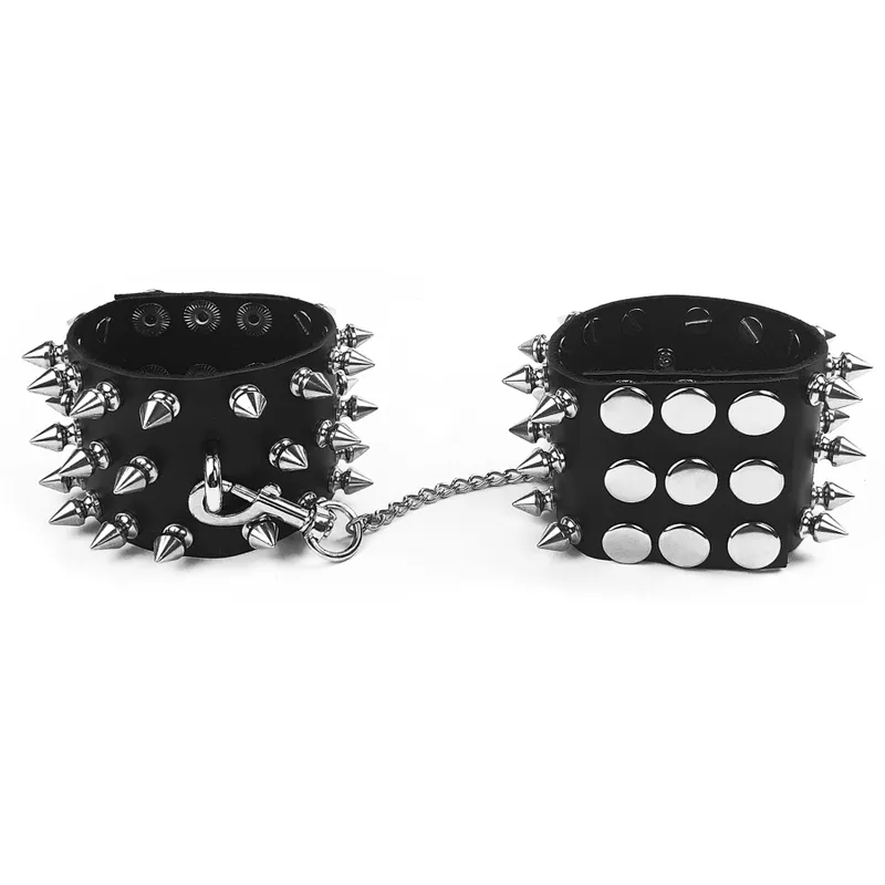 Наручники з шипами Art of Sex - Rose Spiked Leather Handcuffs