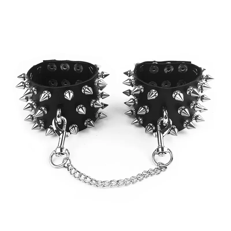 Наручники з шипами Art of Sex - Rose Spiked Leather Handcuffs
