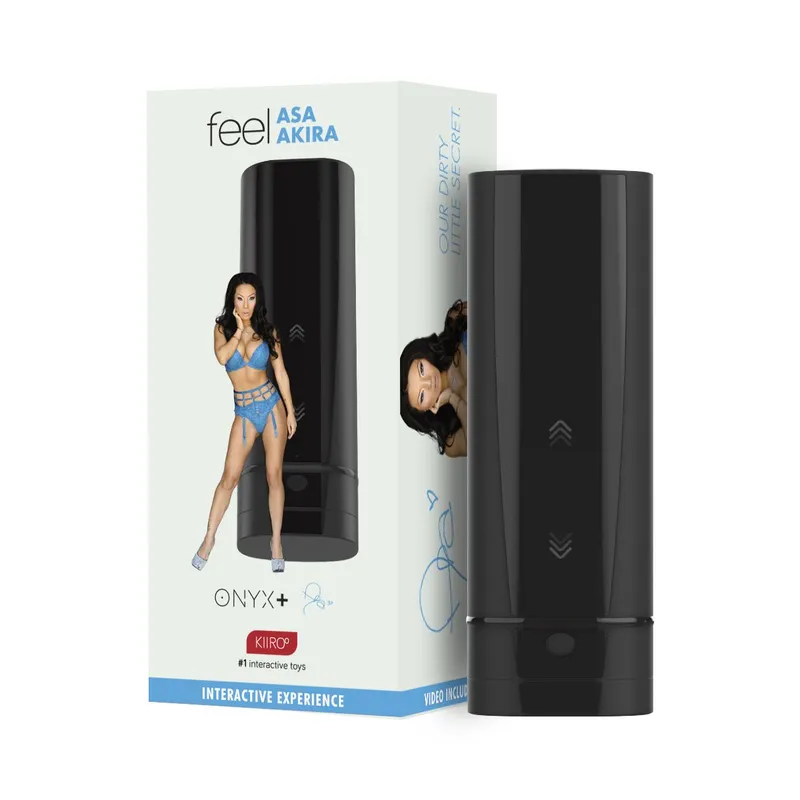 Мастурбатор Kiiroo Onyx+ Asa Akira, 10 стискальних кілець, теледильдоніка