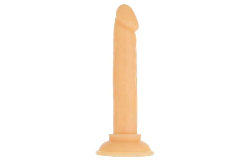 Фалоімітатор ADDICTION Tino 5.25″ Silicone Dildo, тілесний, з віброкулею у комплекті