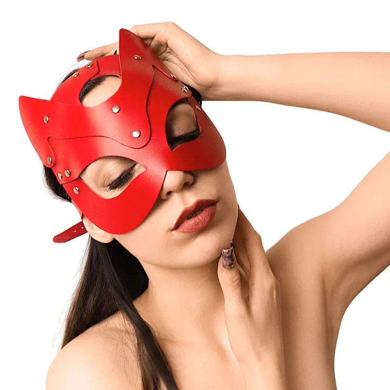 Маска кішечки Art of Sex - Cat Mask, червона