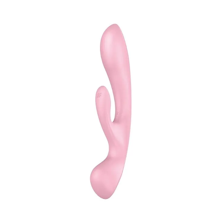 Вібратор-кролик Satisfyer Triple Oh Pink, 3 мотори, руків'я-масажер