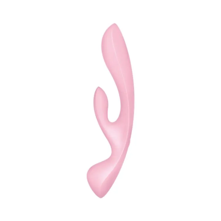 Вібратор-кролик Satisfyer Triple Oh Pink, 3 мотори, руків'я-масажер
