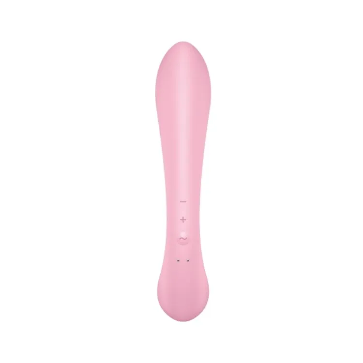 Вібратор-кролик Satisfyer Triple Oh Pink, 3 мотори, руків'я-масажер